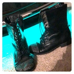 Black bedazzled  boots